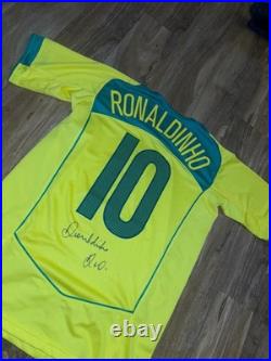 Ronaldinho Signed Brazil Home Shirt jersey With COA included
