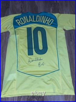 Ronaldinho Signed Brazil Home Shirt jersey With COA included