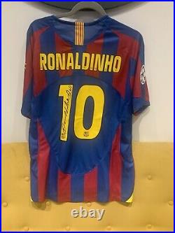 Ronaldinho Signed Shirt Barcelona with COA