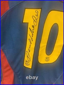 Ronaldinho Signed Shirt Barcelona with COA