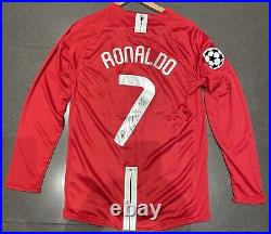 Ronaldo 2008 UCL Signed Shirt with COA