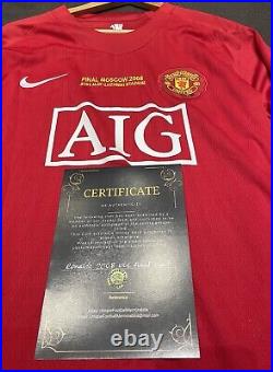 Ronaldo 2008 UCL Signed Shirt with COA