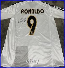 Ronaldo 9 Real Madrid Signed Shirt with COA