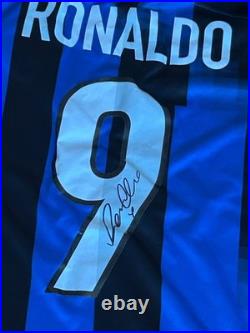 Ronaldo Nozario Signed Inter Milan Home Shirt With Coa Included #9