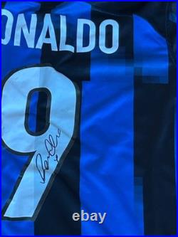 Ronaldo Nozario Signed Inter Milan Home Shirt With Coa Included #9