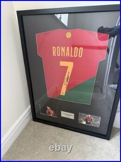 Ronaldo Portugal Framed Shirt With Signature
