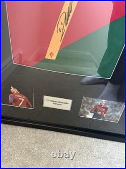 Ronaldo Portugal Framed Shirt With Signature