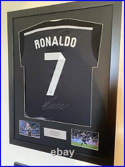 Ronaldo Signed And Framed Real Madrid Shirt With COA