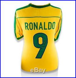 Ronaldo Signed Brazil 1998 Home Shirt Autographed Jersey