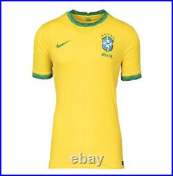 Ronaldo Signed Brazil Shirt 2020-2021, Number 9 (Silver Signature)