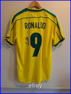 Ronaldo Signed Brazil Shirt Printed Autograph