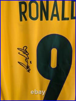 Ronaldo Signed Brazil Shirt Printed Autograph