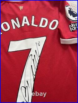 Ronaldo Signed Man United Shirt And Matching Coa