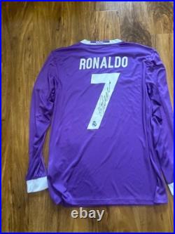 Ronaldo Signed Real Madrid Away Shirt With Coa Included