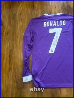 Ronaldo Signed Real Madrid Away Shirt With Coa Included