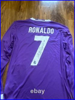 Ronaldo Signed Real Madrid Away Shirt With Coa Included