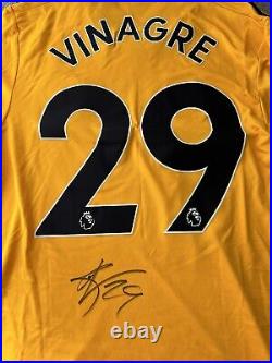 Ruben Vinagre Wolves FC Signed Match Worn Home Shirt With COA