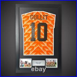 Ruud Gullit Hand Signed & Framed Netherlands Football Shirt With COA £299