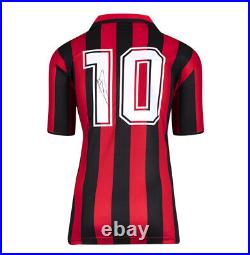 Ruud Gullit Signed AC Milan Shirt 1988, Home, Number 10 Gift Box