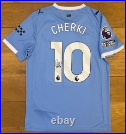Ryan Cherki Hand Signed Manchester City 25/26 Home Shirt + COA