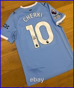 Ryan Cherki Hand Signed Manchester City 25/26 Home Shirt + COA