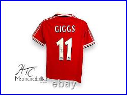Ryan Giggs Manchester United Signed 1999 Football Shirt COA