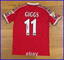 Ryan Giggs Signed Manchester United 1998-99 Treble Shirt With Photo Proof + COA