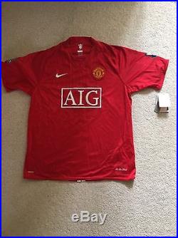 Ryan Giggs Signed Manchester United 2007-2008 Shirt COA signed by Rio Ferdinand