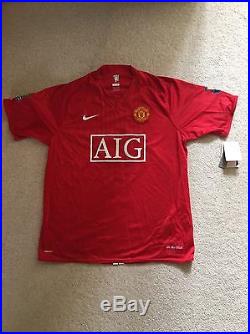 Ryan Giggs Signed Manchester United 2007-2008 Shirt COA signed by Rio Ferdinand