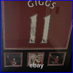 Ryan Giggs signed framed shirt with COA