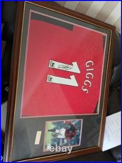 Ryan Giggs signed framed shirt with COA