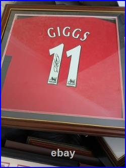 Ryan Giggs signed framed shirt with COA
