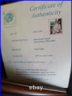 Ryan Giggs signed framed shirt with COA