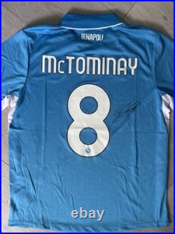 SCOTT MCTOMINAY Rare Hand Signed 24/25 SSC Napoli Home Football Shirt COA