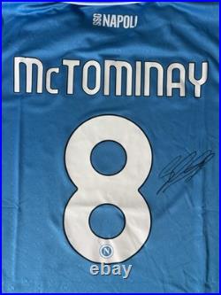 SCOTT MCTOMINAY Rare Hand Signed 24/25 SSC Napoli Home Football Shirt COA