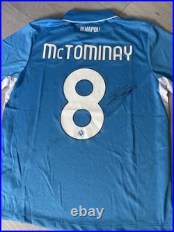 SCOTT MCTOMINAY Rare Hand Signed 24/25 SSC Napoli Home Football Shirt COA
