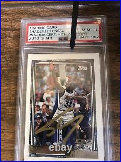 SHAQUILLE O'NEAL 1992 GOLD TOPPS SIGNED Rookie Card Shaq PSA 10 Autograph Grade