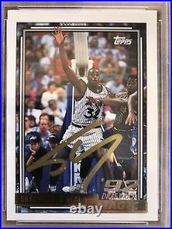 SHAQUILLE O'NEAL 1992 GOLD TOPPS SIGNED Rookie Card Shaq PSA 10 Autograph Grade