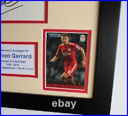 STEVEN GERRARD Liverpool Framed SIGNED Autograph Photo Display Memorabilia COA