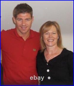 STEVEN GERRARD hand signed Liverpool 2005 Istanbul Shirt framed COA £225
