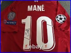 Sadio Mane Signed Liverpool 2018/19 EC Final Shirt BNWT PRIVATE SIGNING