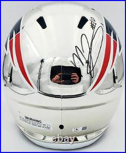 Sale! Mac Jones Autographed Patriots Chrome Full Size Replica Helmet Beckett