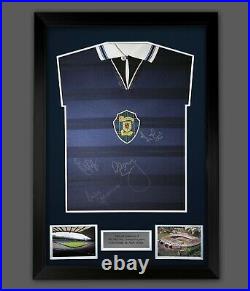 Scotland Legends Football Shirt Signed By 4 Players In A Framed Display