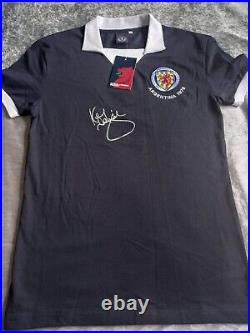 Scotland Retro Home Shirt Signed Kenny Dalglish Guarantee
