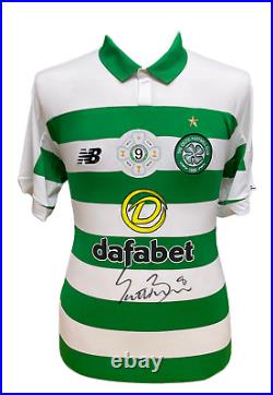 Scott Brown Signed Celtic 9 In A Row Commemorative Shirt With Proof & Coa