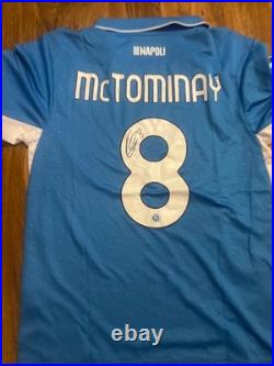 Scott Mctominay Signed Napoli Home Shirt With COA attached