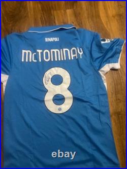 Scott Mctominay Signed Napoli Home Shirt With COA attached