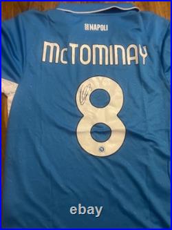 Scott Mctominay Signed Napoli Home Shirt With COA attached