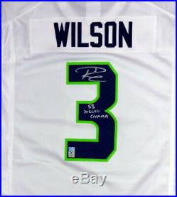 Seahawks Russell Wilson Autographed Signed Nike Jersey Sb Champs Sz L Rw 90934