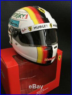 Sebastian Vettel SIGNED Ferrari 2018 1/2 half-scale helmet. Formula 1, COA